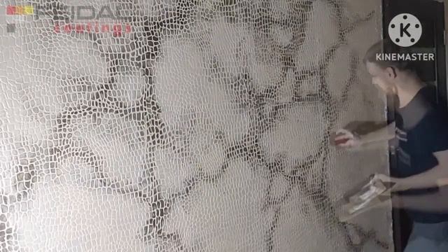 Трафарет "кожа", делаем всю стенку! Легко и красиво! Часть 2. смотреть онлайн