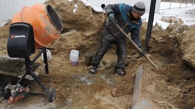 Замес раствора зимой смотреть онлайн