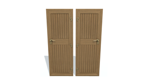 3D model. Ship wooden door B. Корабельная деревянная дверь.