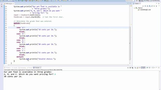 Decision Structures in Java: The Switch Statement смотреть онлайн