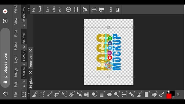 3D Logo mockup Editing in Pixellab | Pixellab PLP file