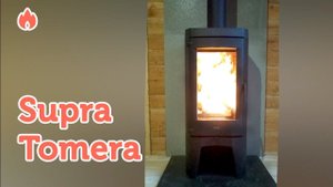 Печь камин Supra Tomera. Горение пламени...