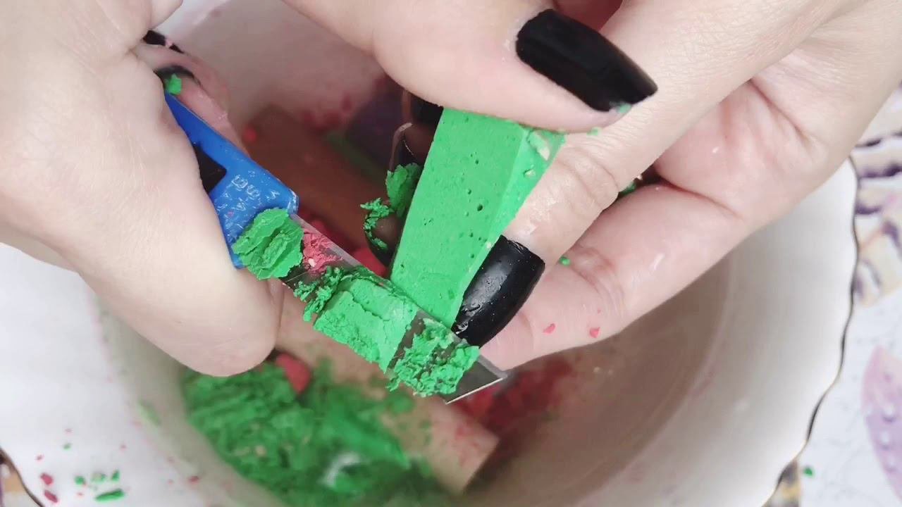 ASMRCutting Wet ChalkASMR резка мокрого мела