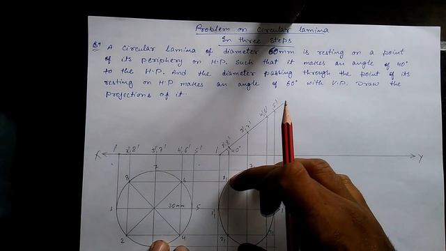 Problem of circular lamina in projection of plane смотреть онлайн