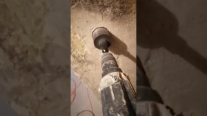 Бурение подрозетника в бетоне, алмазной коронкой. #elektrikikolomna