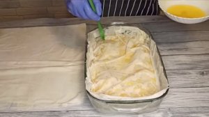 Греческий десерт Галактобу́реко (Γαλακτομπούρεκο)- хрустящее тесто,нежный пудинг  и сахарный сироп