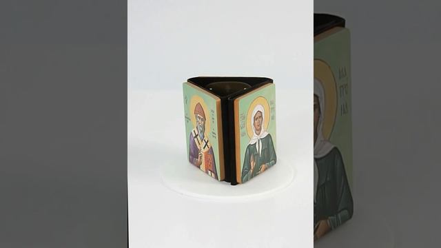 Складень дорожный тройной малый - Спаситель, Матрона Московская, Спиридон Тримифунтский смотреть онлайн