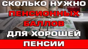 Сколько нужно пенсионных баллов для хорошей пенсии Какая должна быть зарплата