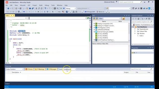 #67 - C Programming: Blink LED using Atmel Studio 7 смотреть онлайн