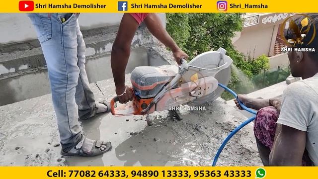 Concrete Roof Cutting - Shri Hamsha Demolisher #cutting #buildingdemolishing #concreteroof смотреть онлайн