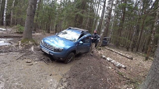 Roadcruza RA3200 на Duster первый выезд на бездорожье.