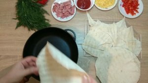 ?ПИЦЦА из лаваша ЗА 5 МИНУТ на сковороде? | fast PIZZA with thin pita