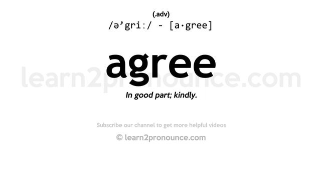 Pronunciation of Agree | Definition of Agree смотреть онлайн
