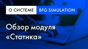 BFG Simulation обзор | Модуль «Статическое моделирование»