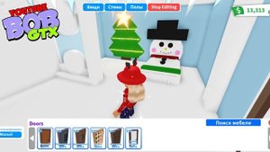 New Year House . Adopt Me Speed Build / Новогодний интерьер в Адопт Ми Роблокс . Стройка в Адопт Ми