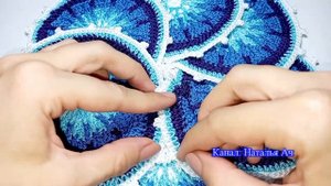Салфетка крючком из 6 кругов - подробный Мастер-класс