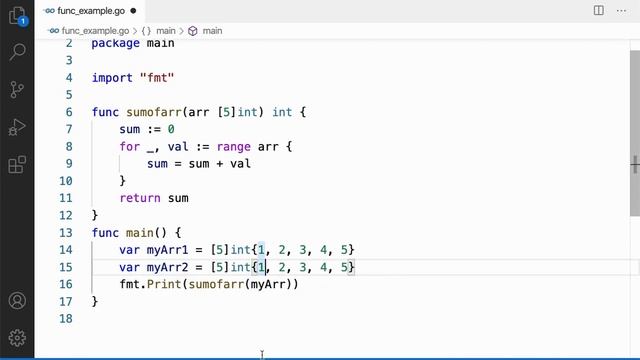 14 | Passing & Returning Array To & From a Function | Go Tutorial | Go Lang Programming