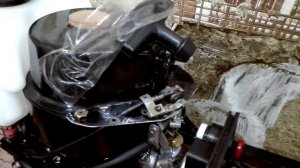 Переделка лодочного мотора TOHATSU 3,5 л/с в ручной газ №3