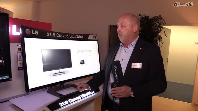 CeBIT 2015: LG 34UC87 21:9 Curved Widescreen Monitor | Allround-PC.com смотреть онлайн