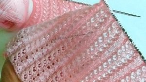 Вяжу жакет простым и эффектным ажурным узором - Ажурные миниатюрные косички спицами
