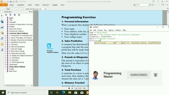 Starting Out With Python  Chapter 2 exercise Program 1 Personal Information Python Program