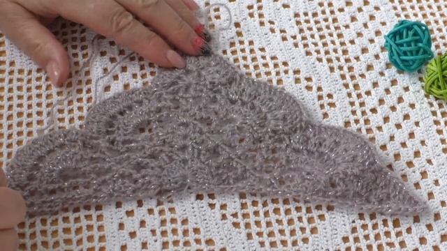 3-й старт. Шаль из пряжи Alize Angora Gold Simli. Триостарты апрель.