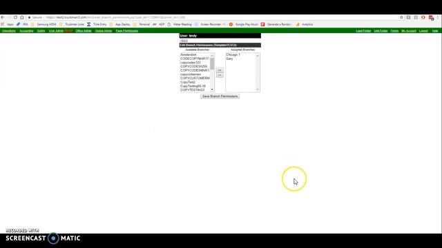Modify User Branch Permissions смотреть онлайн