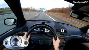 MERCEDES BENZ W211 E350 POV *TOPSPEED* DRIVE ON AUTOBAHN 272HP