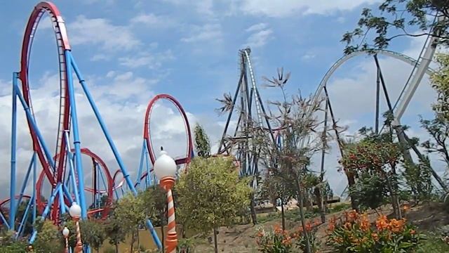 Порт Авентура, Испания, Салоу - самая высокая горка смотреть онлайн