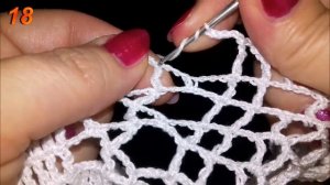 Овальная салфетка крючком "Розы для Наоми"Часть 4