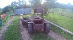 Самодельный мини погрузчик, установка стоек и кронштейнов  для стрелы