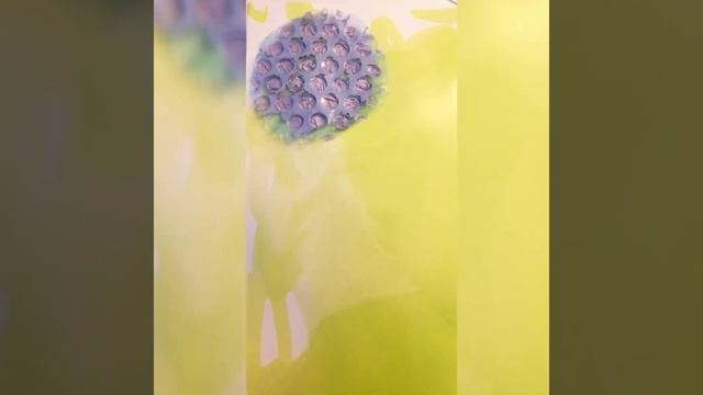 How to paint hydrangeas with bubble wrap and q-tips! смотреть онлайн