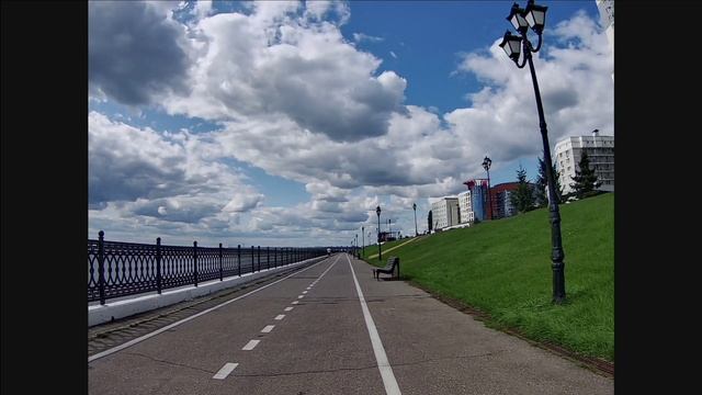 От моста до ул.Большая Садовая по набережной Саратова на велосипеде 26 августа 2023 года 1 часть