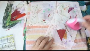 Лоскутное шитье для начинающих. Шьем по бумаге. Тюльпаны. My first Patchwork tulip Quilt.