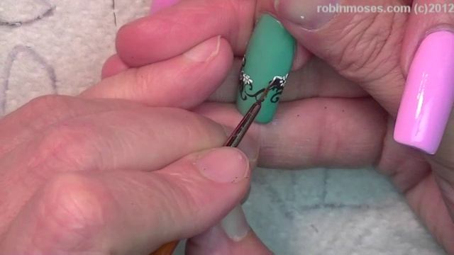 2 Nail Art Tutorials | Long Nail Design | Pink and Teal Henna Nails смотреть онлайн