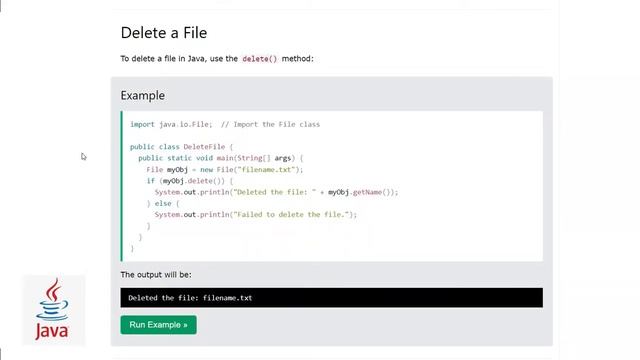 Java delete file - Java tutorial - w3Schools - Chapter-54 English смотреть онлайн