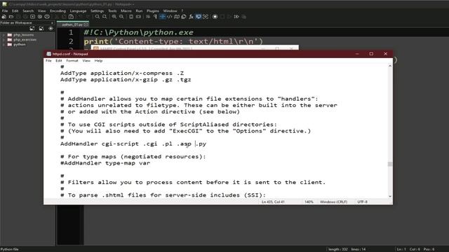 CONFIGURE AND RUN PYTHON SCRIPTS IN XAMPP's APACHE WEBSERVER | UPDATED VERSION