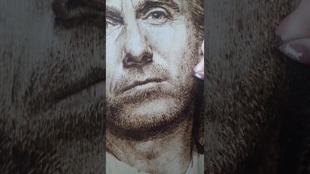 Как выжигать портрет? Делаем тонкие волоски щетины смотреть онлайн