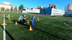Веселая тренировка по футболу для детей 3-4 лет #2/ Funny football drills for kids 3-4 years old #2