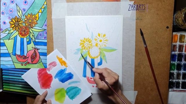 Рисуем яркий натюрморт смотреть онлайн