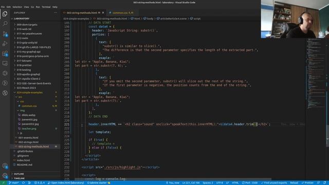 JavaScript String Methods ( Методы строк ): subst() + ПИШУ ПРОГРАММУ ОБУЧАЛКУ !!!! смотреть онлайн