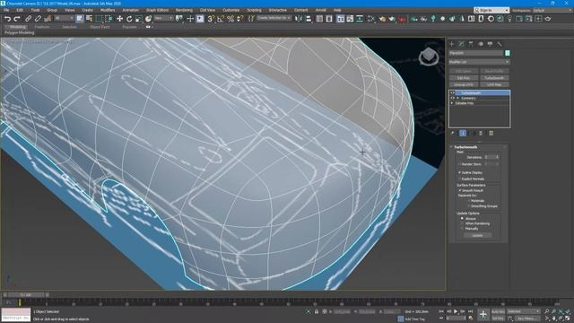 3ds Max. Моделирование автомобиля 6 – TurboSmooth, Extrude, Chamfer, Inset, Clay смотреть онлайн