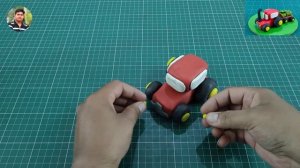 How to make a clay Tractor/ 3D Vehicle clay toy/ Easy clay modelling tutorial/ Tractor toy with cla