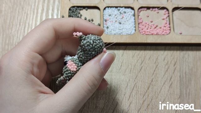 Мышка с сердцем из бисера | Амигуруми из бисера|Мастер-класс| Beaded mouse with heart amigurumi |3ч
