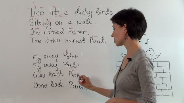 Английское произношение в контексте. По песне “Two little dicky birds”