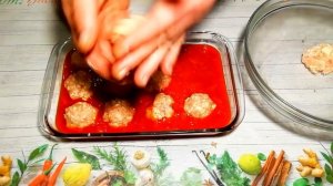 Фрикадельки с подливкой в духовке в томатном соусе.Так вкусно. что не передать словами.