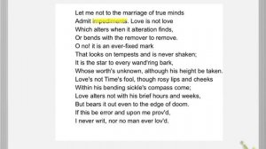 Analysis of Sonnet 116 by William Shakespeare