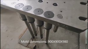 What does a double-layer train brake shoe hot pressing mold look like