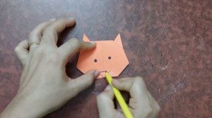 tiger face with origami | how to make easy tiger face | tiger face mask |Tiger Mask