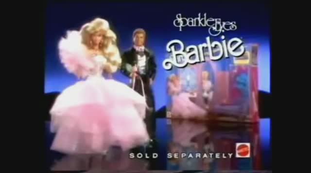 1992 Реклама Барби Маттел Блестящие Глаза Sparkle Eyes Barbie